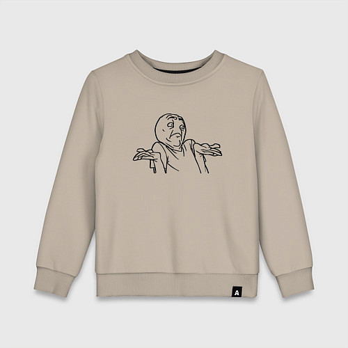 Детский свитшот Непон мем / Миндальный – фото 1