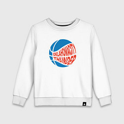Свитшот хлопковый детский Oklahoma Thunder, цвет: белый