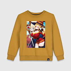 Свитшот хлопковый детский Марин Китагава косплей Мегумин, цвет: горчичный