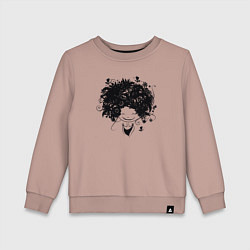 Свитшот хлопковый детский Spring girl, цвет: пыльно-розовый
