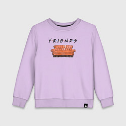 Свитшот хлопковый детский Friends - logo, цвет: лаванда