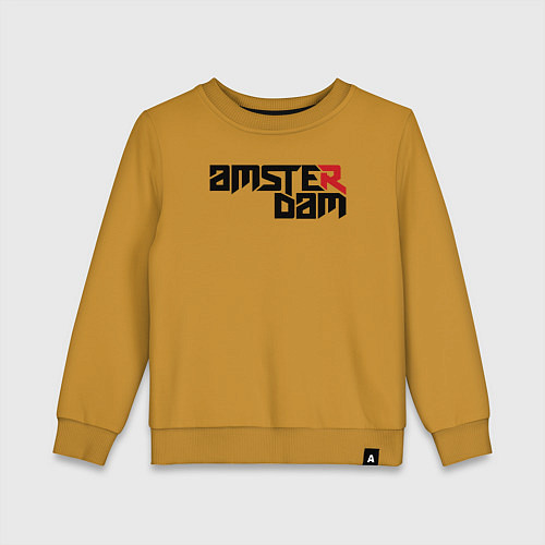 Детский свитшот Amsterdam city / Горчичный – фото 1