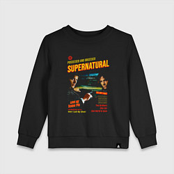 Свитшот хлопковый детский Сверхъестественное Possessed and obsessed, цвет: черный