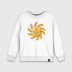 Свитшот хлопковый детский Eat sleep beach, цвет: белый
