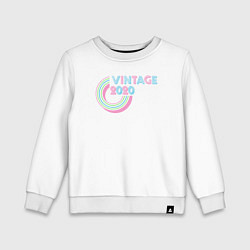 Свитшот хлопковый детский Винтаж 2020, цвет: белый