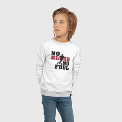 Свитшот хлопковый детский Нет крови нет нарушения, цвет: белый — фото 2