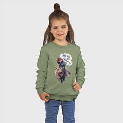 Свитшот хлопковый детский Ты моя мамочка - Доктор Кто: Are you my mommy, цвет: авокадо — фото 2