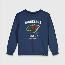 Свитшот хлопковый детский Minnesota Wild team NHL, цвет: тёмно-синий