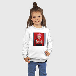 Свитшот хлопковый детский Lil peep Hellboy, цвет: белый — фото 2