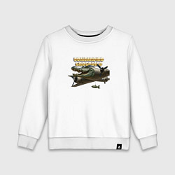 Свитшот хлопковый детский Bombardino Crocodillo, цвет: белый