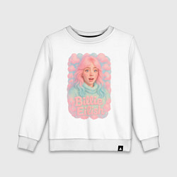 Детский свитшот Билли Айлиш в розовыми волосами