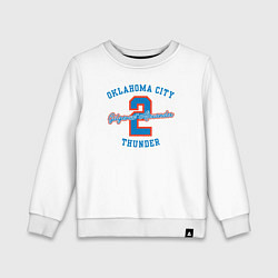 Свитшот хлопковый детский Oklahoma Thunder 2, цвет: белый