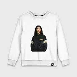 Свитшот хлопковый детский Bones спортивный стиль, цвет: белый