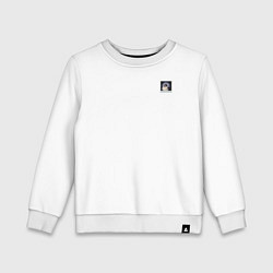 Свитшот хлопковый детский Панк кот, цвет: белый