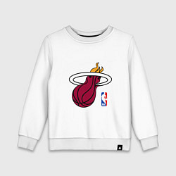 Свитшот хлопковый детский Майами Хит - команда НБА, цвет: белый