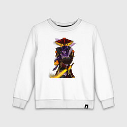 Свитшот хлопковый детский Темпларка с Эмбером, цвет: белый