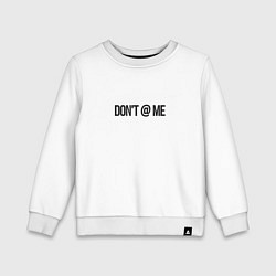 Свитшот хлопковый детский Sigma cat dont disturb, цвет: белый
