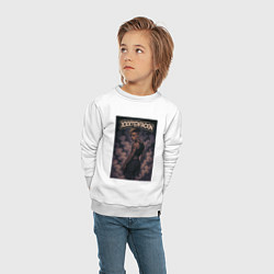 Свитшот хлопковый детский XXXTentacion в дыму, цвет: белый — фото 2