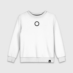 Свитшот хлопковый детский Игра в кальмара работник круг белая, цвет: белый