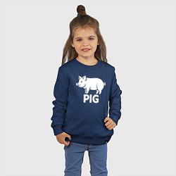 Свитшот хлопковый детский Городская Свинья, цвет: тёмно-синий — фото 2