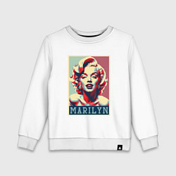 Свитшот хлопковый детский Marilyn, цвет: белый