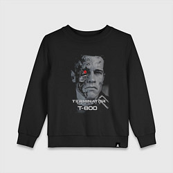 Свитшот хлопковый детский Терминатор Т800, цвет: черный
