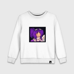 Свитшот хлопковый детский Brighteyes forsaken, цвет: белый