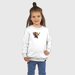 Свитшот хлопковый детский Mine, цвет: белый — фото 2