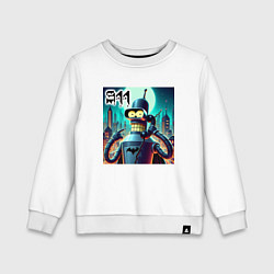 Свитшот хлопковый детский Бендермен оператор службы спасения, цвет: белый