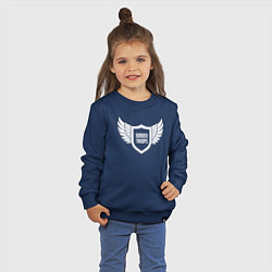 Свитшот хлопковый детский Пограничные войска крылья на щите, цвет: тёмно-синий — фото 2