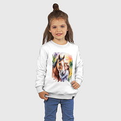 Свитшот хлопковый детский Доверие, цвет: белый — фото 2