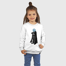 Свитшот хлопковый детский Вэйдор смеющийся человек, цвет: белый — фото 2