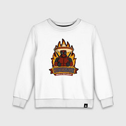 Свитшот хлопковый детский Deadpool chimichangas, цвет: белый