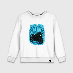 Свитшот хлопковый детский Feel the ride, цвет: белый