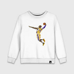 Свитшот хлопковый детский Kobe Bryant dunker, цвет: белый