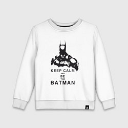 Свитшот хлопковый детский Be the Batman, цвет: белый