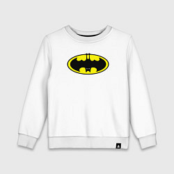 Свитшот хлопковый детский Мышь Бэтмен, цвет: белый