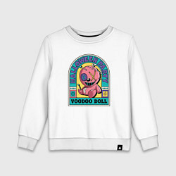 Свитшот хлопковый детский Halloween voodoo doll, цвет: белый