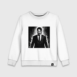 Свитшот хлопковый детский Киану, цвет: белый