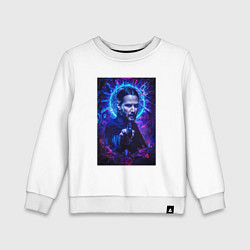 Свитшот хлопковый детский Джон Уик - Киану Ривз, цвет: белый