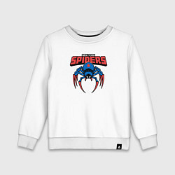 Свитшот хлопковый детский New York spiders, цвет: белый