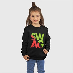 Свитшот хлопковый детский City SWAG, цвет: черный — фото 2