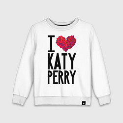 Свитшот хлопковый детский I love Katy Perry, цвет: белый
