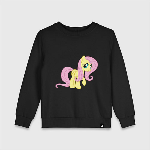 Детский свитшот Пони пегас Флаттершай / Черный – фото 1