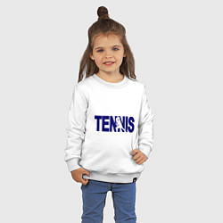 Свитшот хлопковый детский Tennis, цвет: белый — фото 2