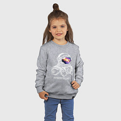 Свитшот хлопковый детский Interstellar Spaceman, цвет: меланж — фото 2