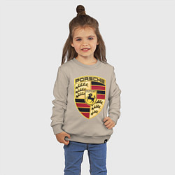 Свитшот хлопковый детский Porsche, цвет: миндальный — фото 2