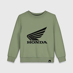Свитшот хлопковый детский Honda Motor, цвет: авокадо