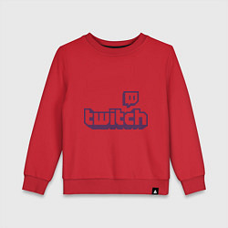 Свитшот хлопковый детский Twitch Logo, цвет: красный