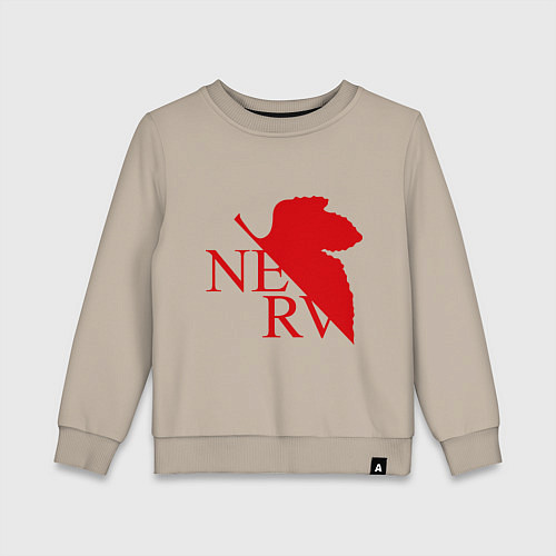 Детский свитшот Евангелион NERV / Миндальный – фото 1
